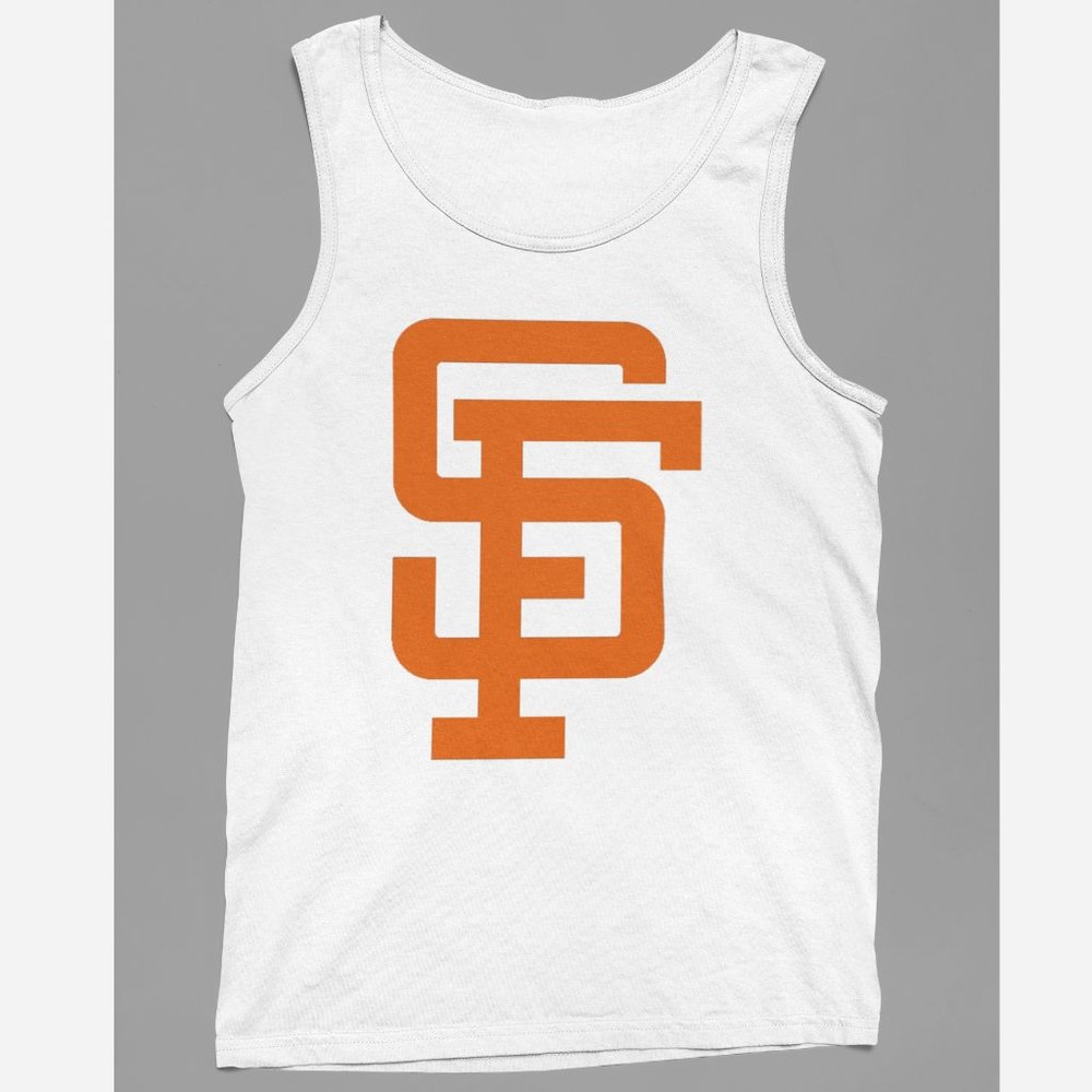 NEW San Francisco Giants 80’s SF Retro Logo Tank Top WHITE